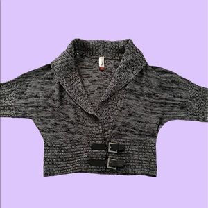 No Boundaries Cropped Knit Short Sleeve Sweater